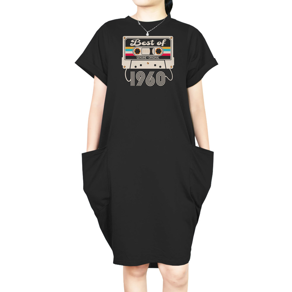Best Of 1960 Loose Short Sleeve Pocket On Dress - variant image 1