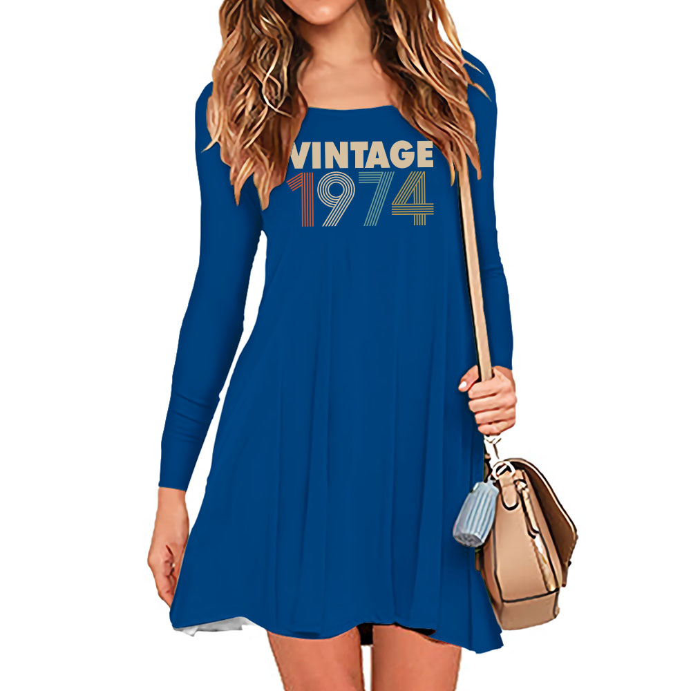 Limited 1974 Birthday Women's Crew Neck Dress - variant image 1