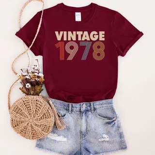 Limited 1978 Birthday T-Shirt – Maroon