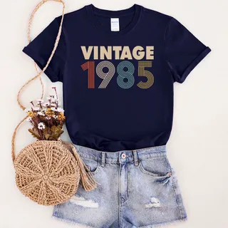 Limited 1985 Birthday T-Shirt – Navy