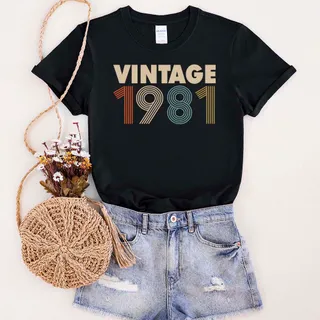 Limited 1981 Birthday T-Shirt – Black
