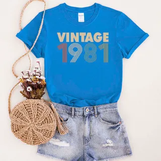 Limited 1981 Birthday T-Shirt – Royal