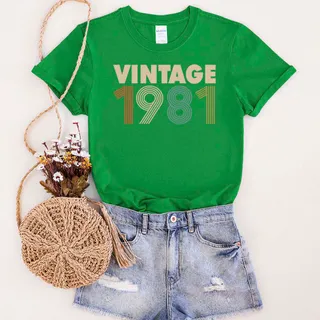 Limited 1981 Birthday T-Shirt – Irish Green