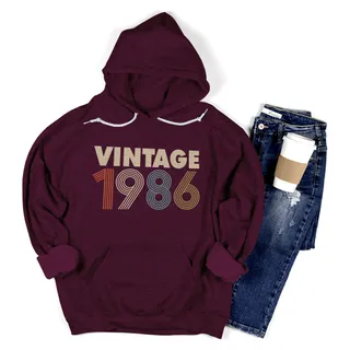 Limited 1986 Birthday Hoodie – Maroon