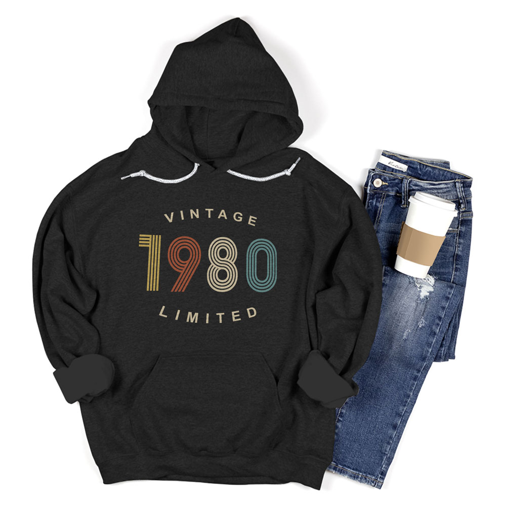 Limited Vintage 1980 Birthday Hoodie - variant image 1