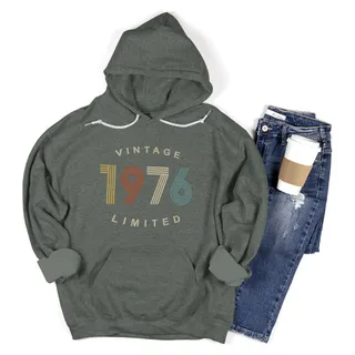 Limited Vintage 1976 Birthday Hoodie – Military Green