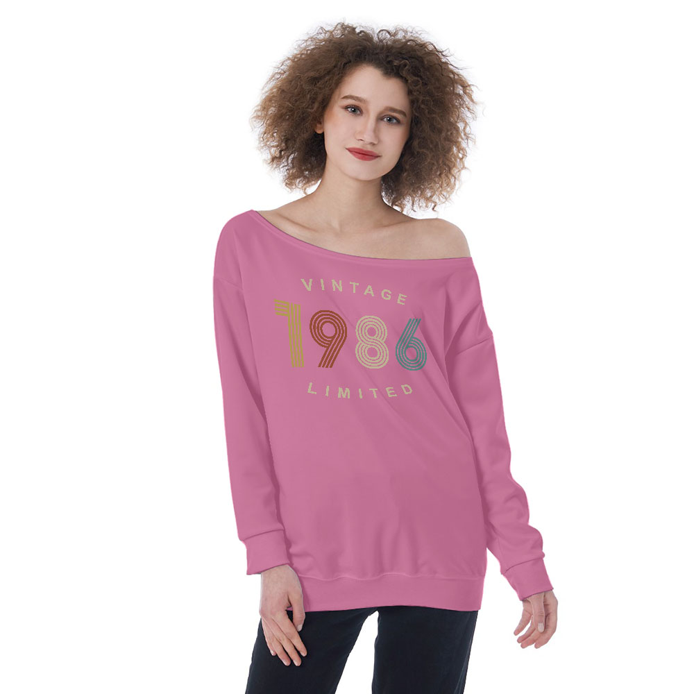 Limited Vintage 1986 Women's Off-Shoulder Sweatshirt - variant image 1