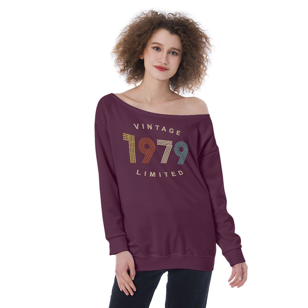 Limited Vintage 1979 Women's Off-Shoulder Sweatshirt - variant image 1