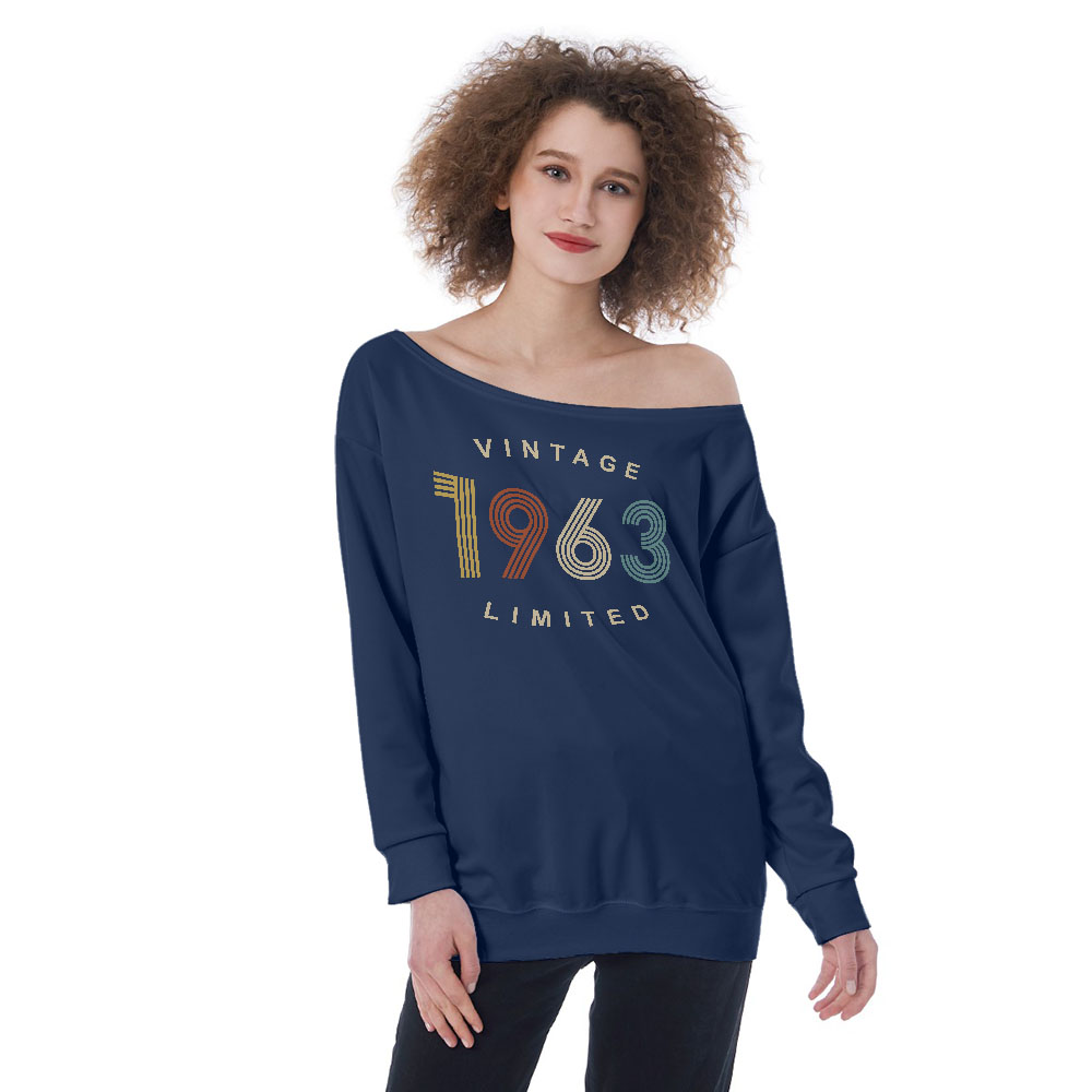 Limited Vintage 1963 Women's Off-Shoulder Sweatshirt - variant image 1