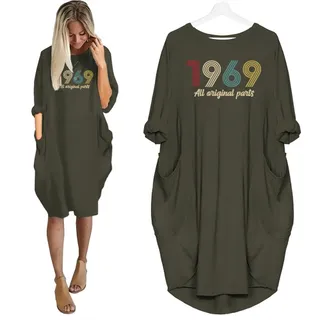 Original Parts 1969 Birthday Pocket Dress – Green