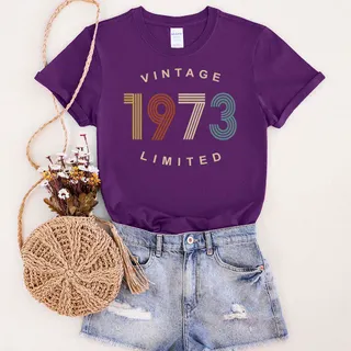 Limited Vintage 1973 Birthday T-Shirt – Purple