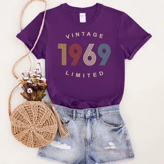 Limited Vintage 1969 Birthday T-Shirt – Purple