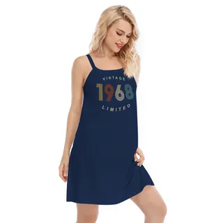 Limited Vintage 1968 Birthday Cami Dress – Navy