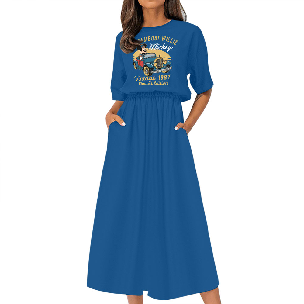 Limited Edition Steamboat 1987 Birthday Elastic Waist Dress - variant image 1