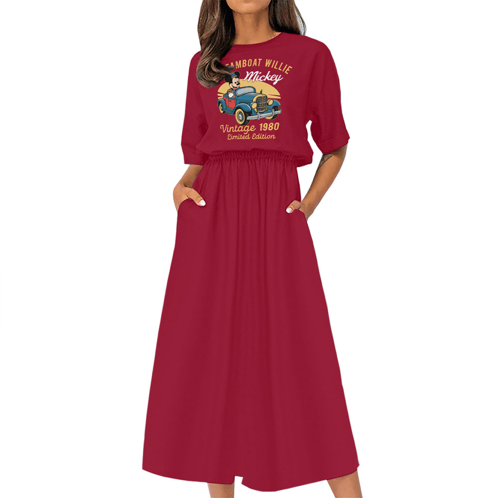 Limited Edition Steamboat 1980 Birthday Elastic Waist Dress - variant image 1