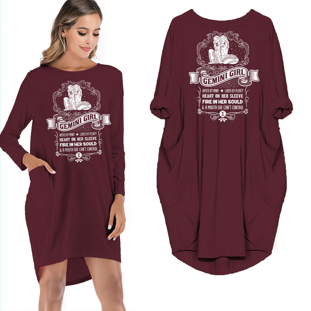 Heart On Her Sleeve Gemini Girl Loose Pocket On Dress - variant image 1