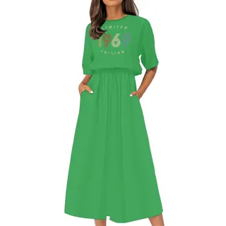 Limited Edition 1969 Birthday Elastic Waist Dress – Irish Green