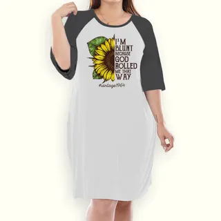 Awesome Hippie 1964 Raglan Nightgown – Grey