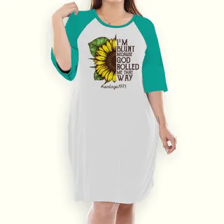 Awesome Hippie 1971 Raglan Nightgown – Green