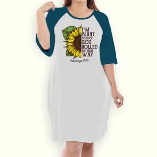 Awesome Hippie 1974 Raglan Nightgown – Blue
