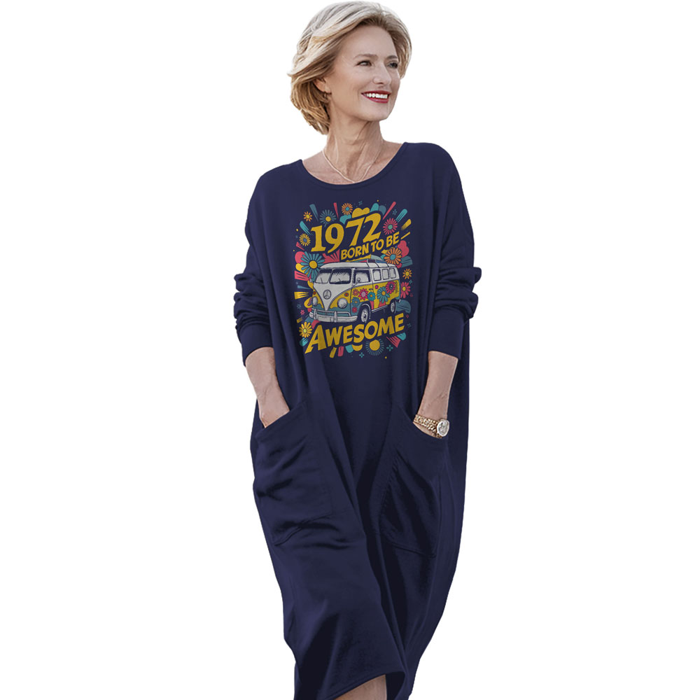 Awesome Hippie 1972 Loose Pocket On Dress - variant image 1