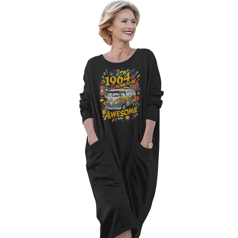 Awesome Hippie 1964 Loose Pocket On Dress - variant image 1