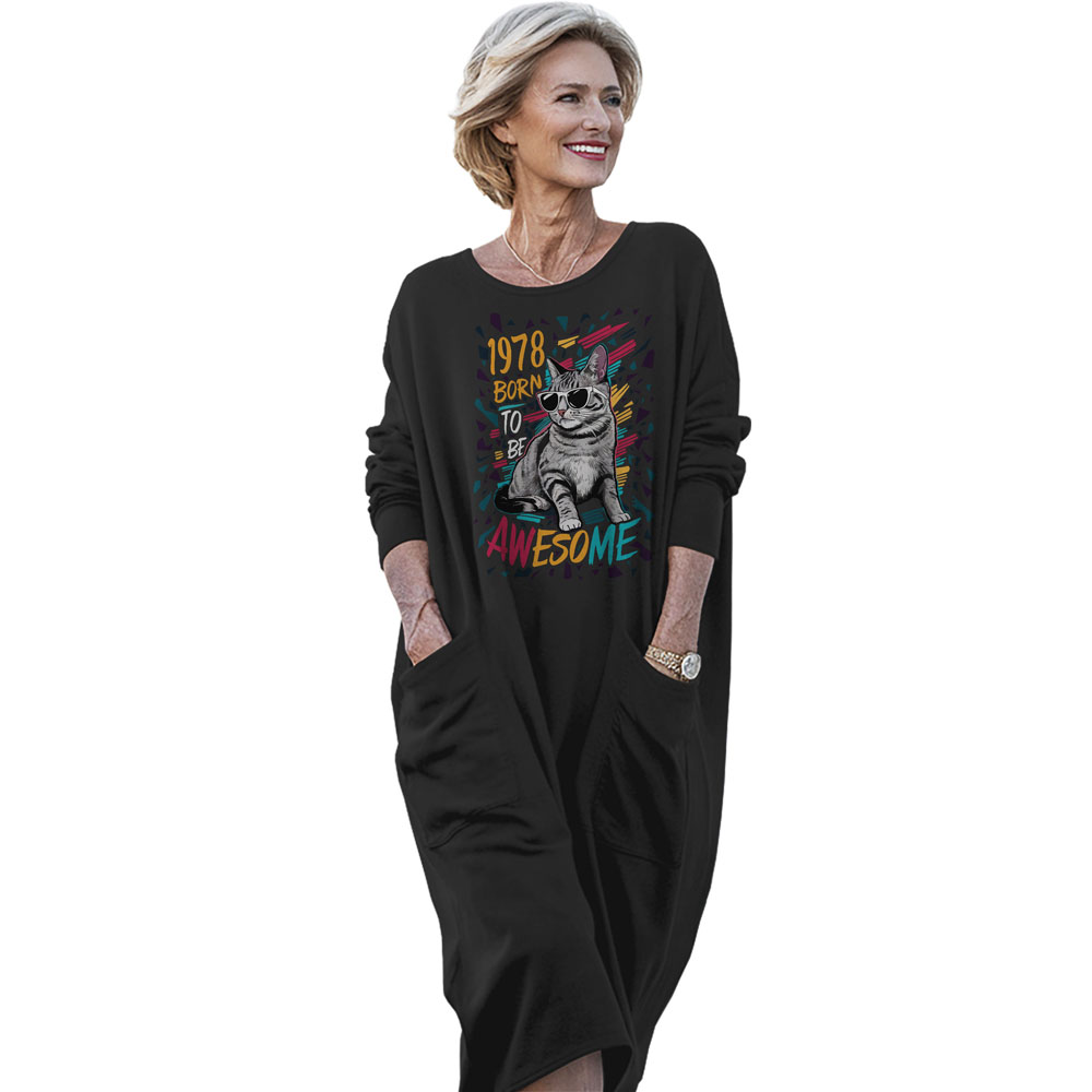 Cool Cat 1978 Birthday Pocket Dress - variant image 1