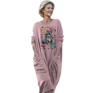 Cool Cat 1979 Birthday Pocket Dress – Pink