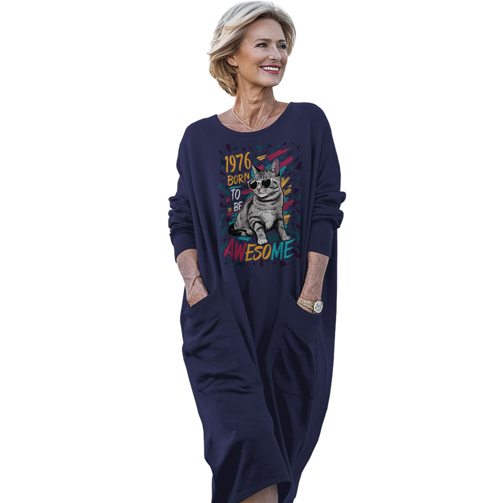 Cool Cat 1976 Birthday Pocket Dress - variant image 1