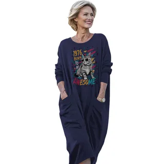Cool Cat 1976 Birthday Pocket Dress – Blue