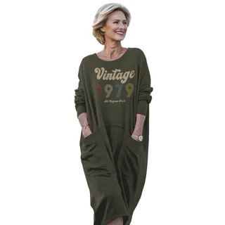 Vintage Original Parts 1979 Birthday Pocket Dress – Green