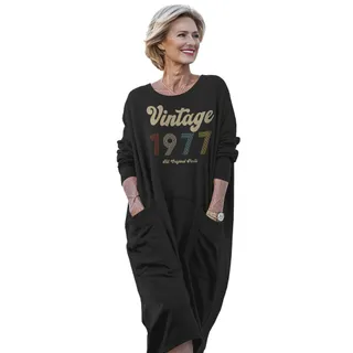 Vintage Original Parts 1977 Birthday Pocket Dress – Black