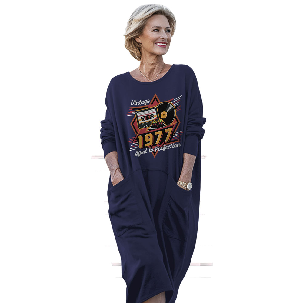 Vintage Aged Perfection 1977 Birthday Pocket Dress - variant image 1