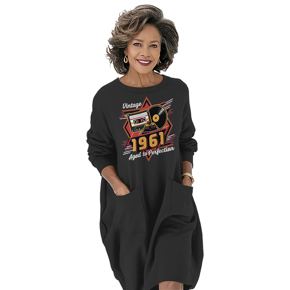 Vintage Aged Perfection 1961 Birthday Pocket Dress - variant image 1