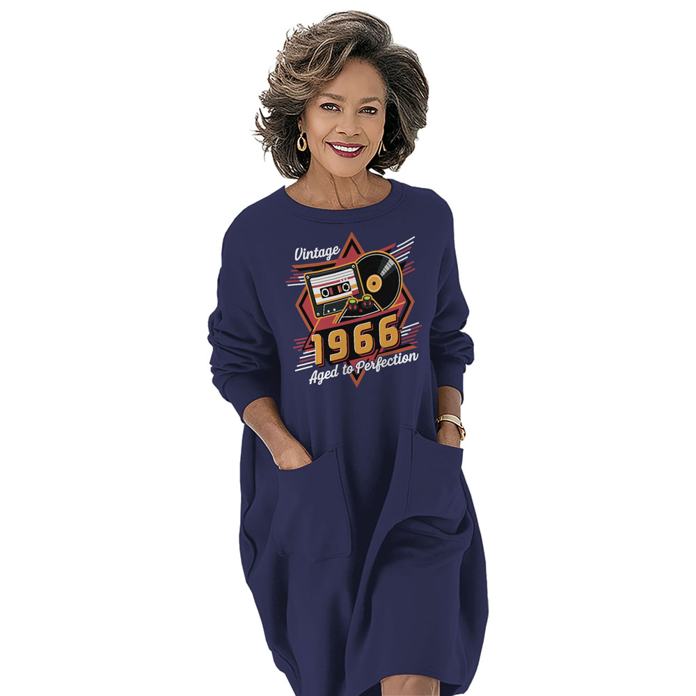 Vintage Aged Perfection 1966 Birthday Pocket Dress - variant image 1