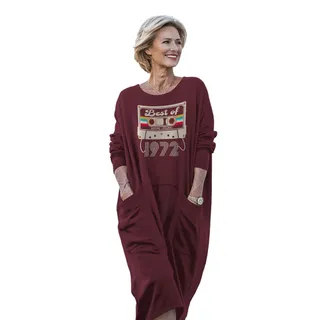 Best Of 1972 Birthday Pocket Dress – Red