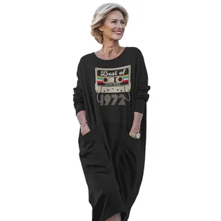 Best Of 1972 Birthday Pocket Dress – Black