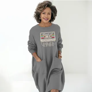 Best Of  1961 Birthday Pocket Dress – Grey