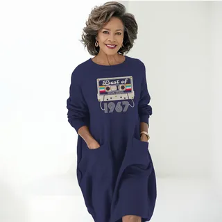 Best Of  1967 Birthday Pocket Dress – Blue