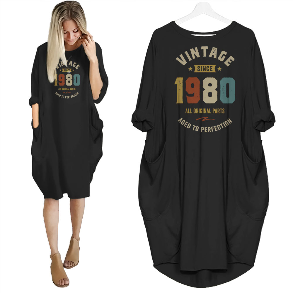 Vintage Perfection 1980 Birthday Pocket Dress - variant image 1