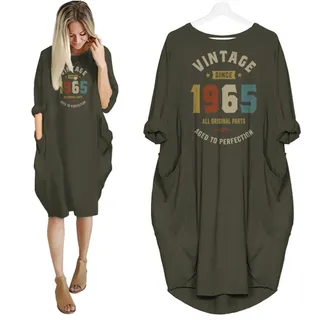 Vintage Perfection 1965 Birthday Pocket Dress – Green