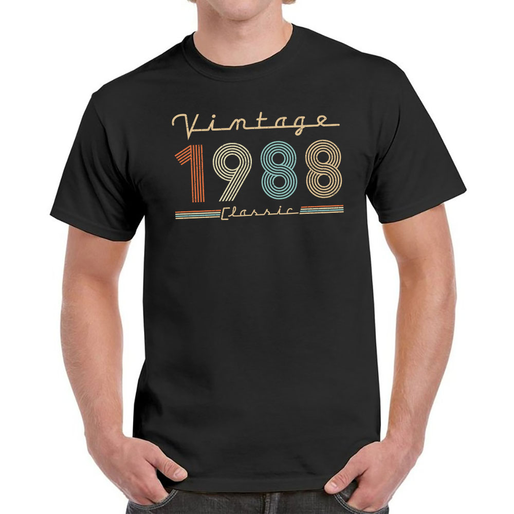 Vintage & Classic 1988 Birthday T-Shirt For Men Women - variant image 1