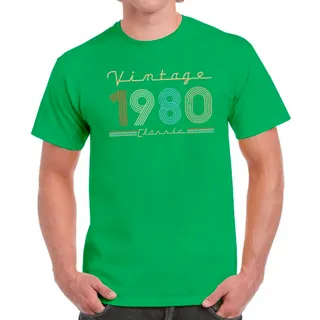 Vintage & Classic 1980 Birthday T-Shirt For Men Women – Irish Green