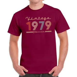 Vintage & Classic 1979 Birthday T-Shirt For Men Women – Maroon