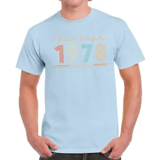 Vintage & Classic 1978 Birthday T-Shirt For Men Women – Light Blue