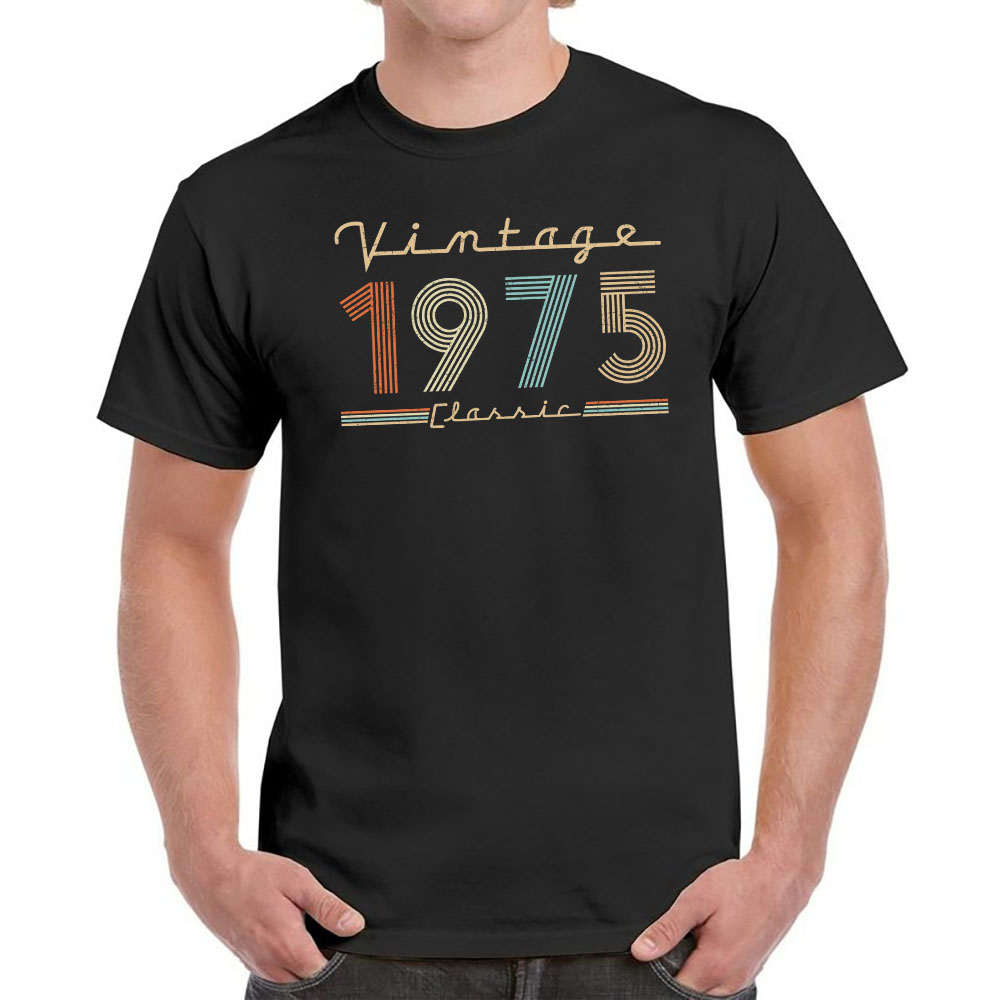Vintage & Classic 1975 Birthday T-Shirt For Men Women - variant image 1
