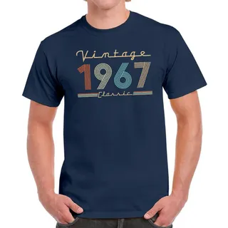 Vintage & Classic 1967 Birthday T-Shirt For Men Women – Navy