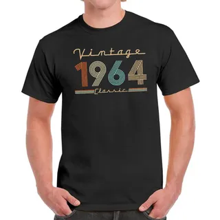 Vintage & Classic 1964 Birthday T-Shirt For Men Women – Black
