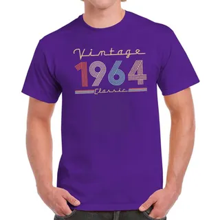 Vintage & Classic 1964 Birthday T-Shirt For Men Women – Purple