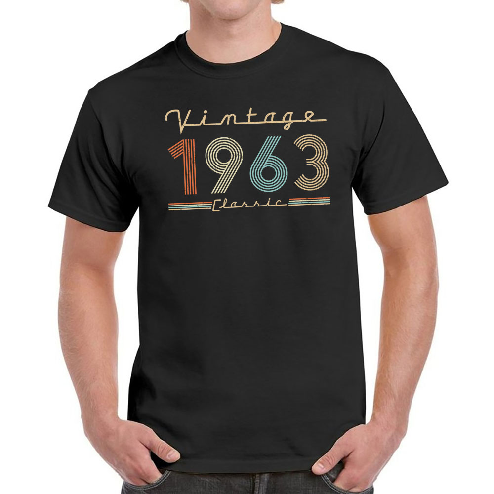Vintage & Classic 1963 Birthday T-Shirt For Men Women - variant image 1